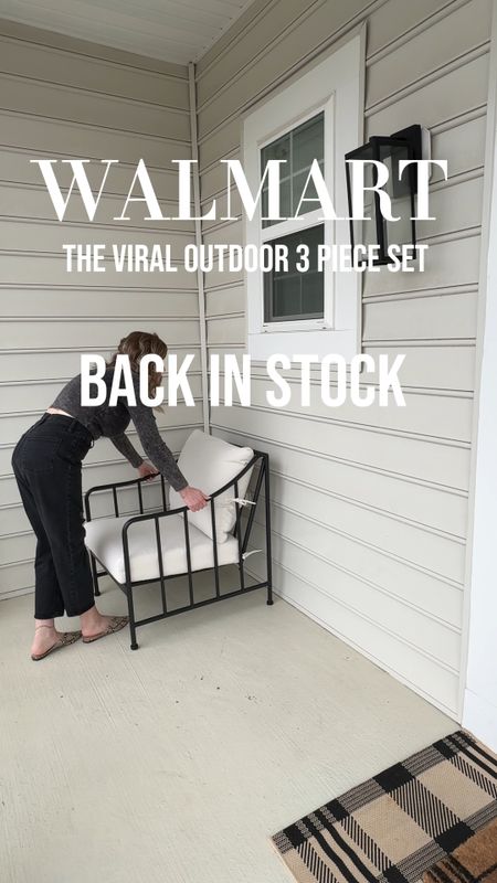 The VIRAL Walmart outdoor lounge chair and side table set is back in stock!!! Get the CB2 look for less- Im in love with the way my porch turned out! This set is absolutely amazing; gorgeous, such a great quality and so affordable. Don't wait it sold out so early in the season last year.


#LTKSeasonal #LTKhome #LTKVideo