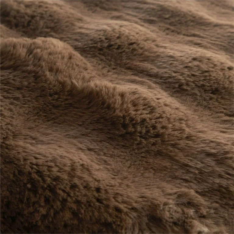 Better Homes & Gardens Bubble Faux Fur Decorative Pillow for All Ages, 22" x 22" Brown Basket | Walmart (US)