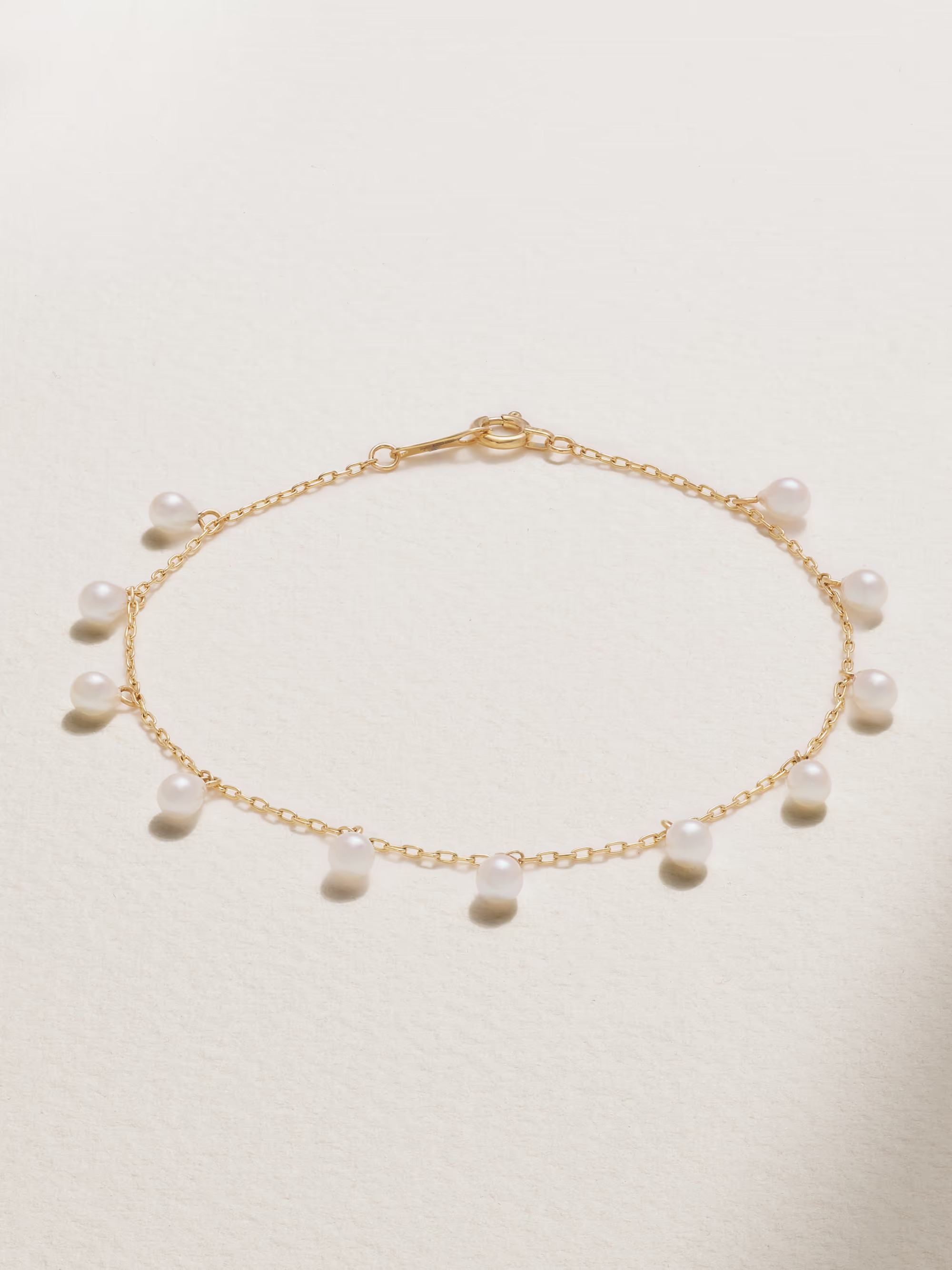 MIZUKI14-karat gold pearl bracelet | NET-A-PORTER (US)
