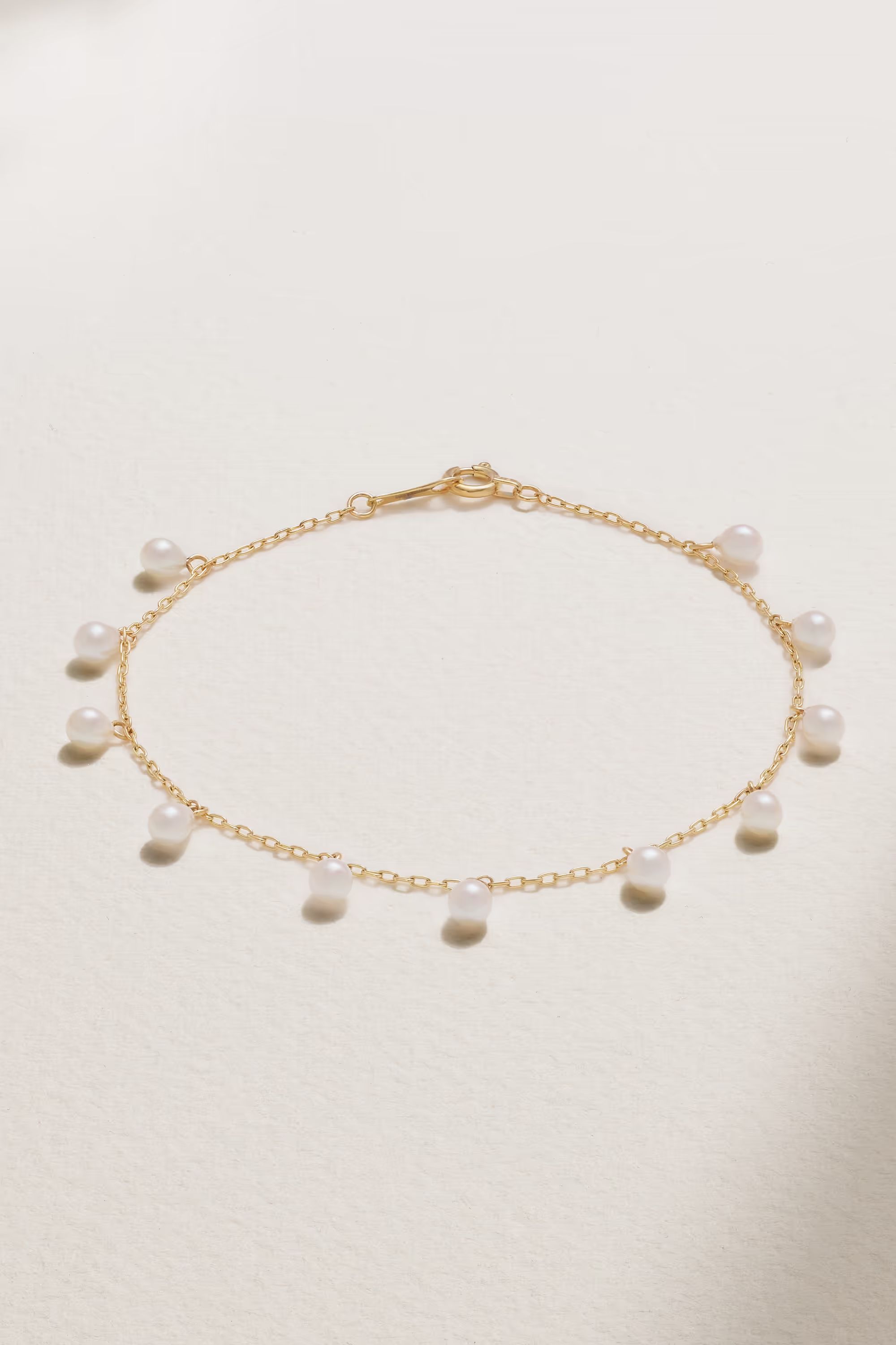 MIZUKI14-karat gold pearl bracelet | NET-A-PORTER (US)