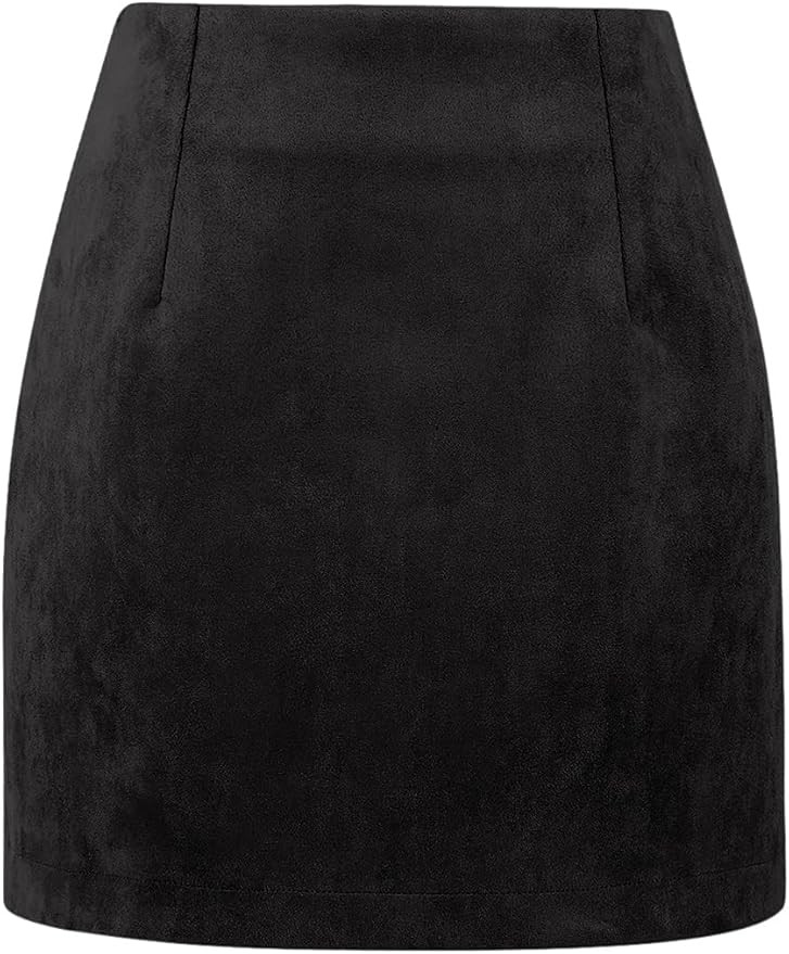 IDEALSANXUN Womens High Waist Plaid Skirt Bodycon Pencil Wool Mini Skirts | Amazon (US)