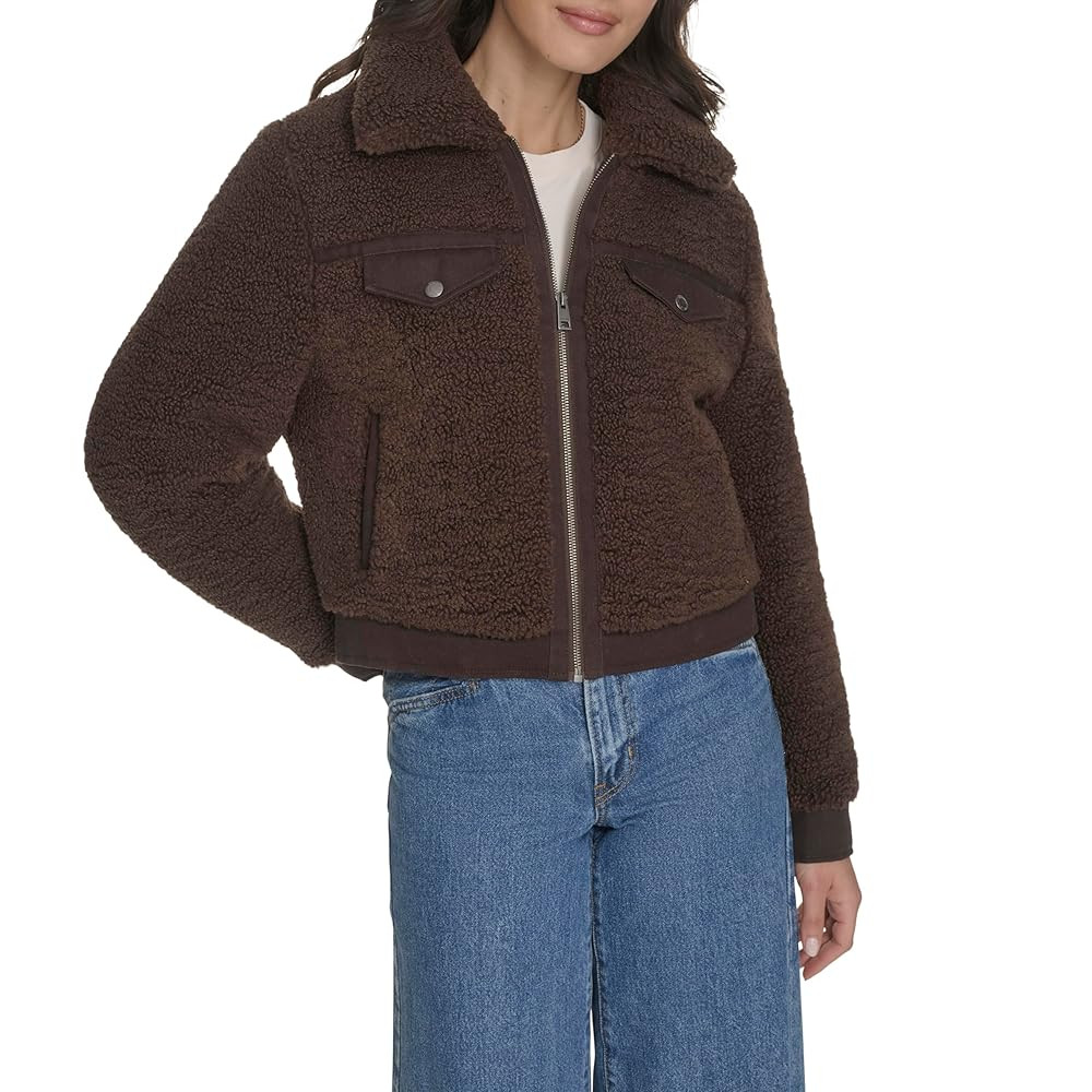 Levi's womens Women's Sherpa Bomber With Quilted Lining | Amazon (US)