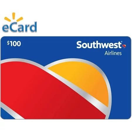 Southwest Airlines $100 Gift Card (Email Delivery) | Walmart (US)