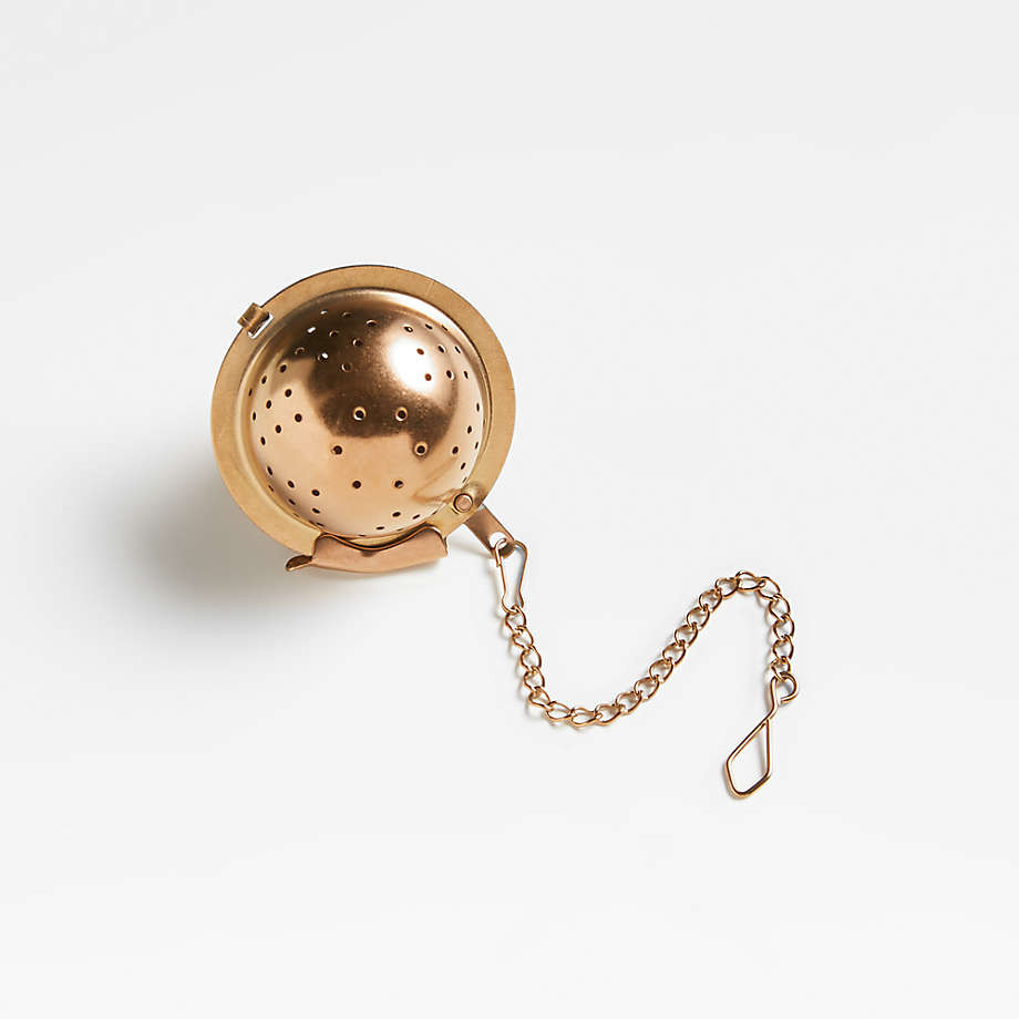 Rose Gold Tea Ball Infuser + Reviews | Crate & Barrel | Crate & Barrel