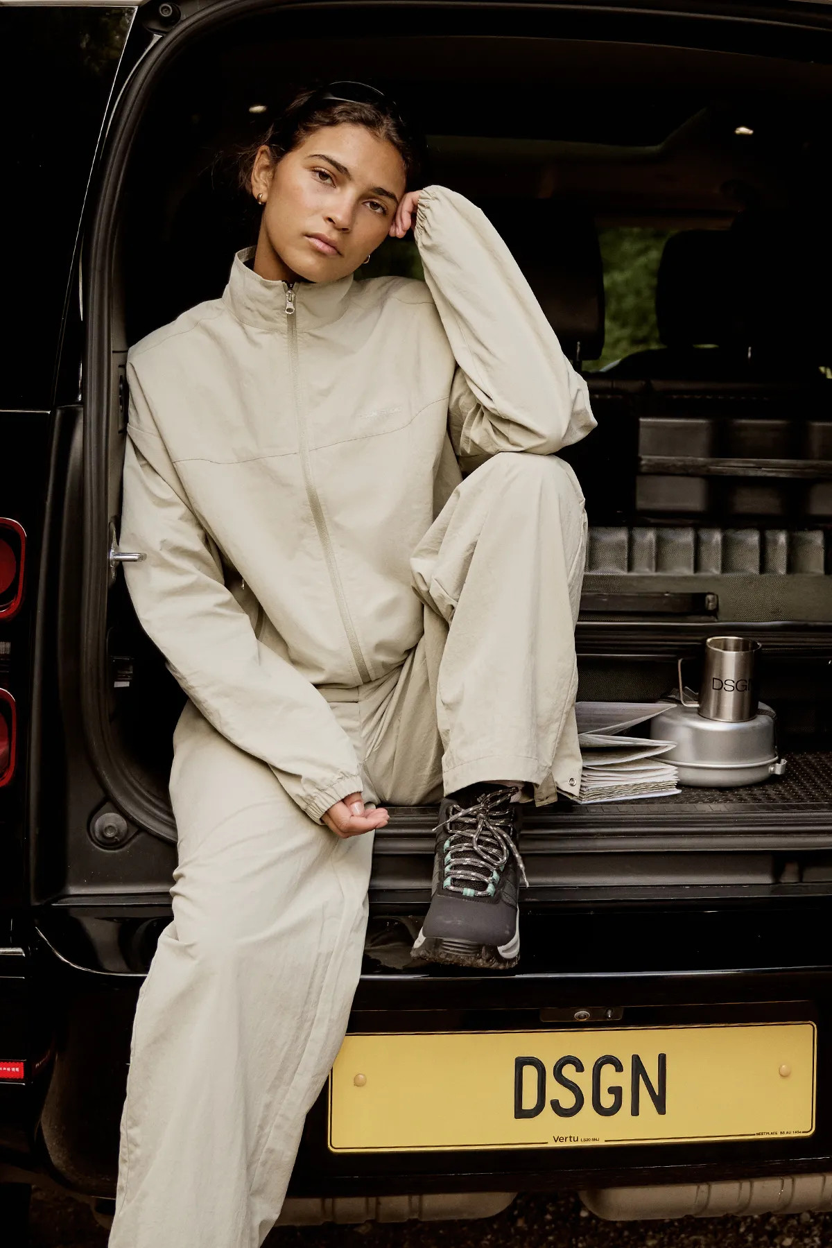 Jackets & Coats | DSGN Studio Sport Nylon Funnel Neck Zip Through Jacket | DSGN Studio | boohoo (US & Canada)