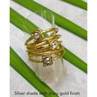 Gold Rings With Stones, Layered Rings, Stacking Set For Women, Crystal Boho Girlfriend Gift, Girlfriend Jewelry | Etsy (US)