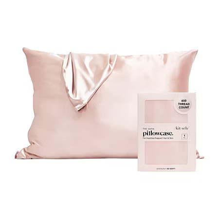 Kitsch Satin Pillowcase Face Pillow Cover, One Size, Pink | JCPenney
