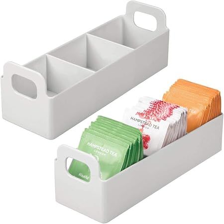 mDesign Plastic Kitchen Pantry, Medicine Cabinet, Countertop Organizer Storage Station Tea Caddy ... | Amazon (US)
