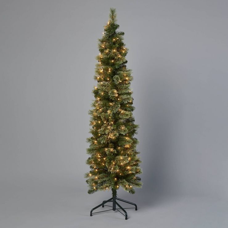 6' Pre-Lit Slim Virginia Artificial Christmas Tree Clear Lights - Wondershop™ | Target