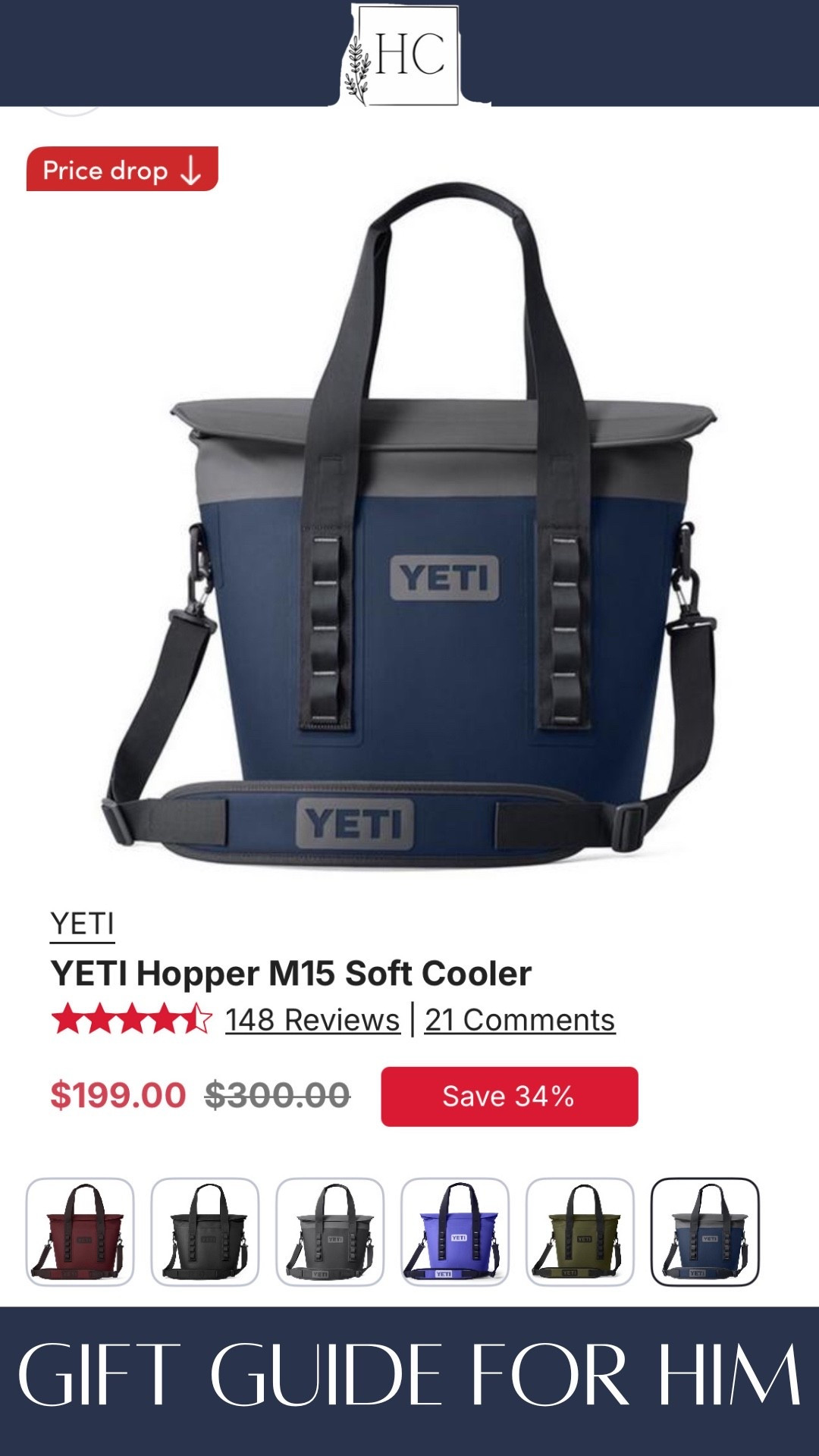 Gifts for Him!
On sale! The YETI Hopper M15 Soft Cooler is a rugged, high-performance cooler designed to keep drinks ice-cold for hours while standing up to any adventure.
This model features a sleek, durable design with a wide top opening for easy loading, comfortable grab handles, and a padded shoulder strap he’ll love for hands-free carrying. The navy-and-gray colorway feels classy and masculine, and the waterproof, puncture-resistant exterior means it can handle dirt, weather, and rough terrain without showing wear.

Perfect for:
• husbands who love fishing, boating, camping, or golf
• sons who spend weekends hiking, hunting, or hanging with friends outdoors
• anyone who appreciates high-quality gear that lasts. A truly foolproof “gift for him” that checks every box: durable, functional, stylish, and built for adventure.



#LTKMens #LTKGiftGuide #LTKSaleAlert