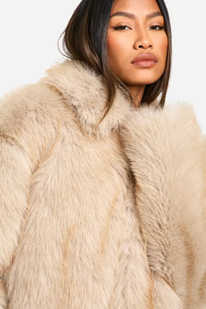 Vintage Look Faux Fur Short Coat | Boohoo.com (UK & IE)
