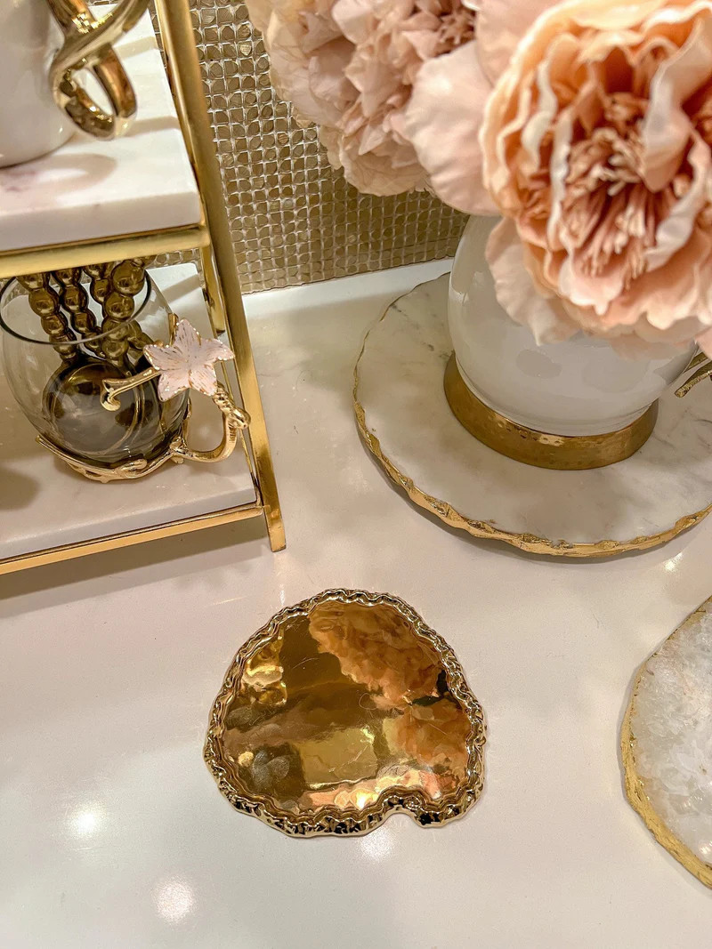 Gold Abstract Coaster | Inspire Me! Home Decor