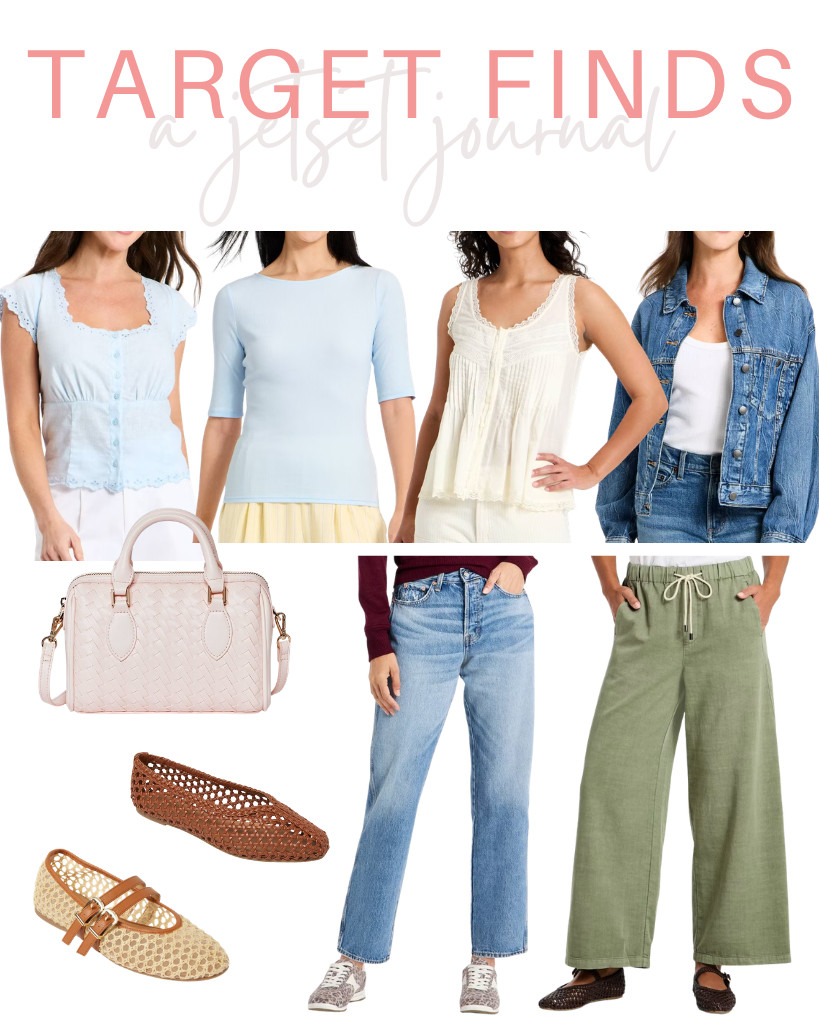 Do you know which one caught my eye in this week’s collection of Target Finds? This lace tank top and a relaxed trucker denim jacket! They are stylish and pair well with these high-rise, regular-fit ankle pull-on pants. These Henrietta shoes look lovely, too! 

 #LTKSeasonal #LTKSaleAlert #LTKTravel