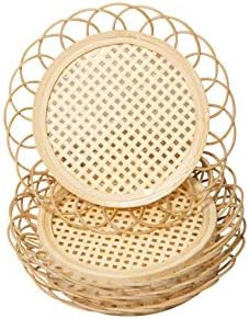 SoBoho Handmade Rattan Coasters for Cottagecore Room Decor - Boho Coasters for Boho Living Room D... | Amazon (US)