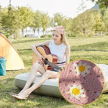 4 PCS Crochet Bandanas Headbands Cute Flowers Hairbands Pink Knitted Headscarf Green Daisy Head S... | Amazon (US)