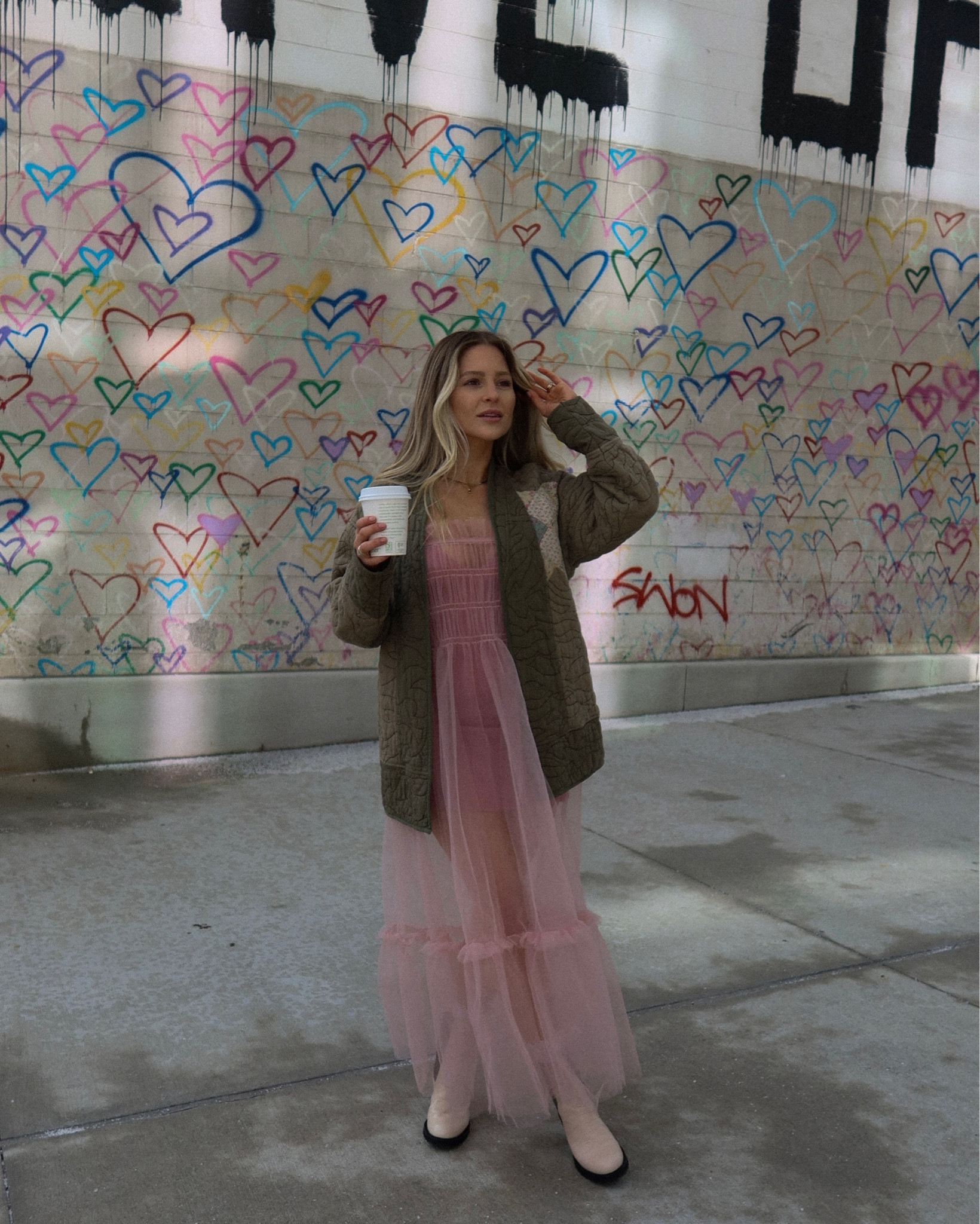 Mesh pink dress | patchwork jacket

#LTKstyletip #LTKfindsunder50