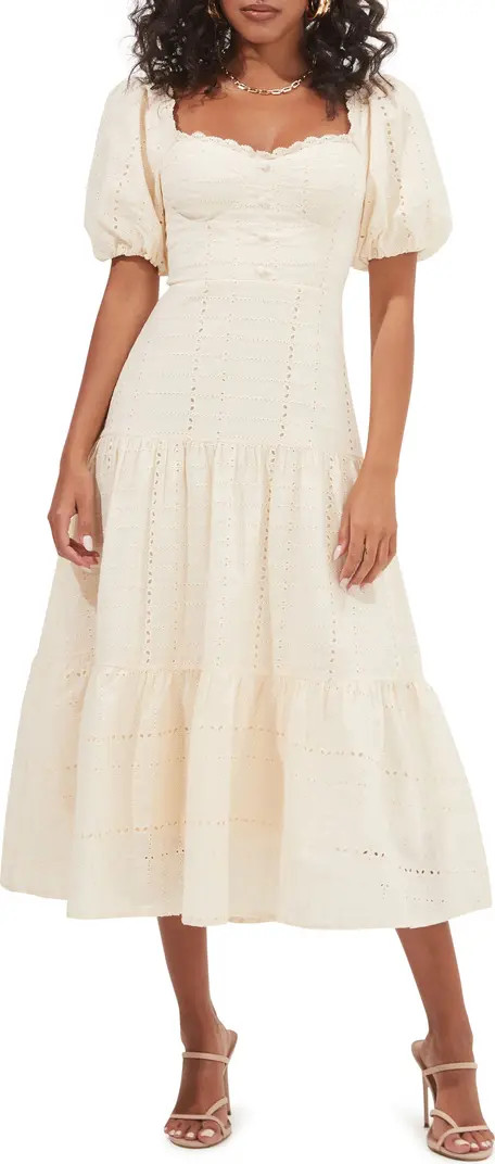 ASTR the Label Baldwin Embroidered Tiered Ruffle Dress | Nordstrom | Nordstrom