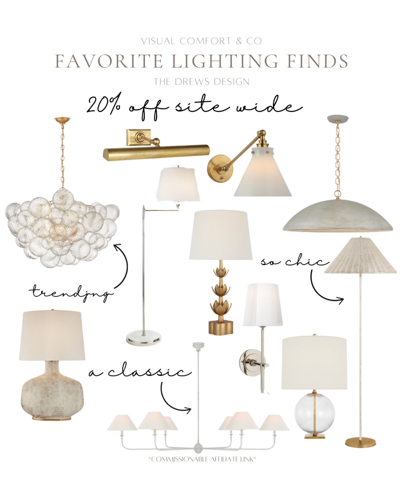 My favorite lighting picks from Visual Comfort & Co’s sale!

Light fixtures, sconce, table lamp, floor lamp, gold lamp, nickel lamp, bubble glass chandelier, chandelier

#LTKSaleAlert #LTKCyberWeek #LTKHome