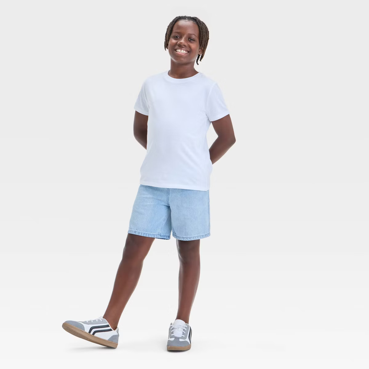 Boys' Short Sleeve T-Shirt - Cat & Jack™ Charcoal Gray XL Husky: Crew Neck, Jersey Fabric | Target