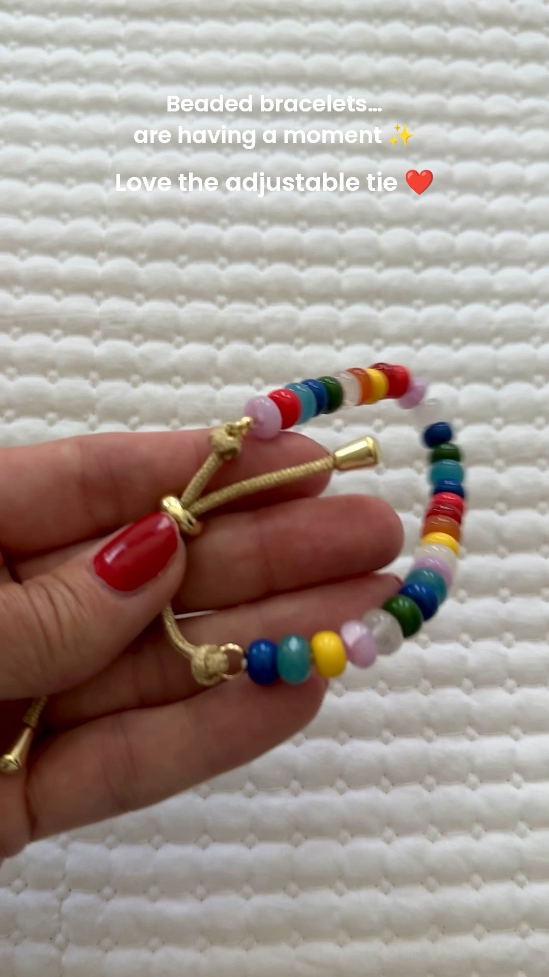 Beaded bracelets are everywhere right now & this one is SO good 🤍 I love the slightly larger beads, adjustable tie, and it comes in 4 different color combos. Easy to wear, easy to stack, and perfect for everyday outfits.

#LTKootd #LTKgrwm