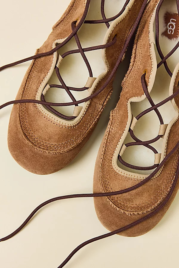 UGG Quill Ballet Sneakers in Chestnut/Sand, Women's at Urban Outfitters | Urban Outfitters (US and RoW)