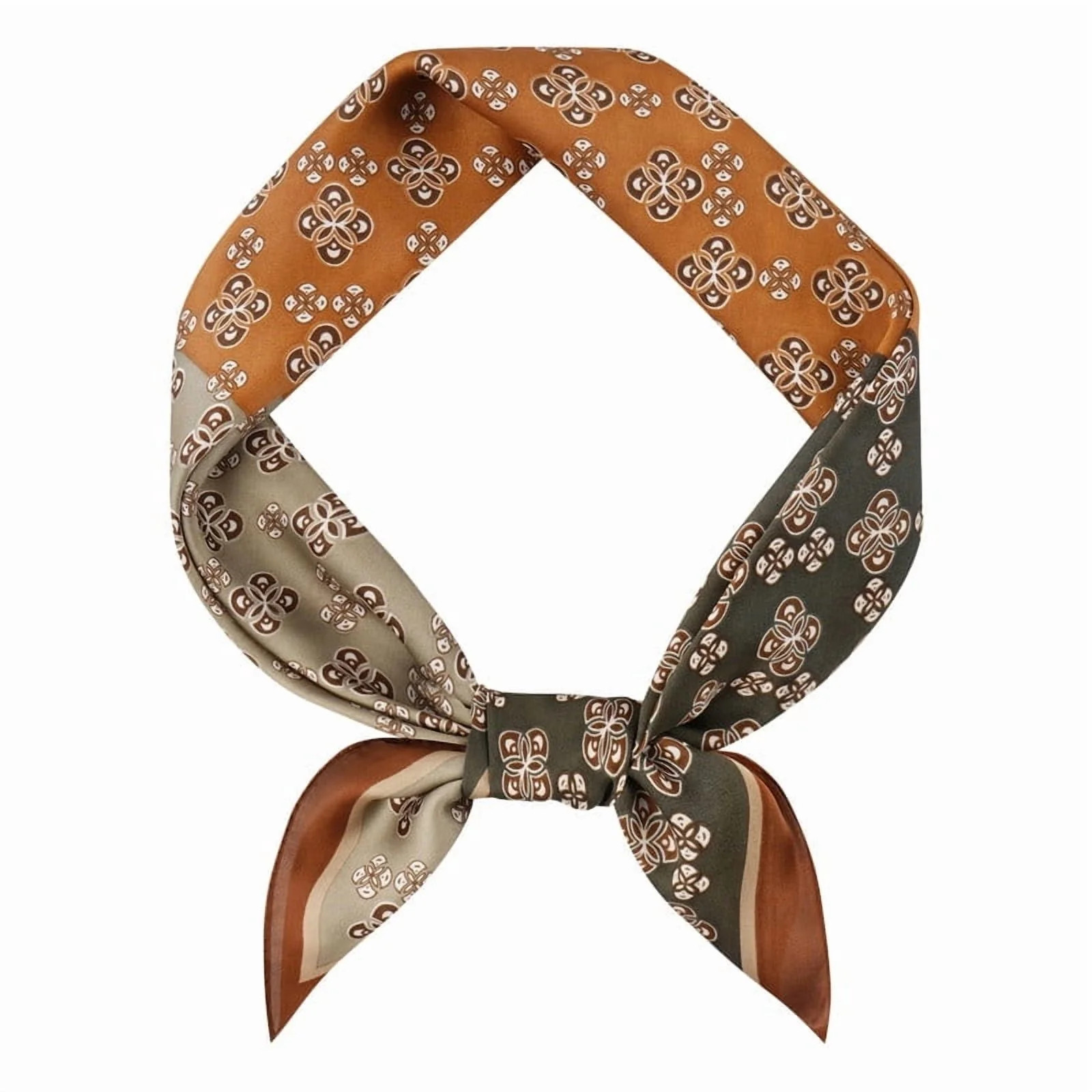 Wowstyle Vintage Silk Feel Square Scarf for Men Satin Bandana Tiny Pattern Print Neckerchief Geometry Head Scarf | Walmart (US)