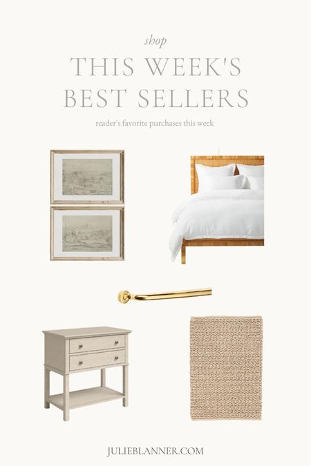 This week best sellers: Etsy wall art, Rejuvenation massey drawer pull, Wayfair nightstand and rug, and Serena & Lily Cavallo linen duvet cover. Serena & Lily home, Serena & Lily home decor, Serena & Lily home furniture, Serena & Lily sale,
Serena & Lily special pricing, Serena & Lily coastal home, coastal home decor, coastal decor, coastal house, coffee tables, coastal coffee tables, Brass knobs, Cabinet Knobs, Brass hardware, Brass pulls, Appliances pulls, home decor, home hardware, kitchen hardware, bathroom hardware, bedroom hardware 

#LTKstyletip #LTKSeasonal #LTKhome