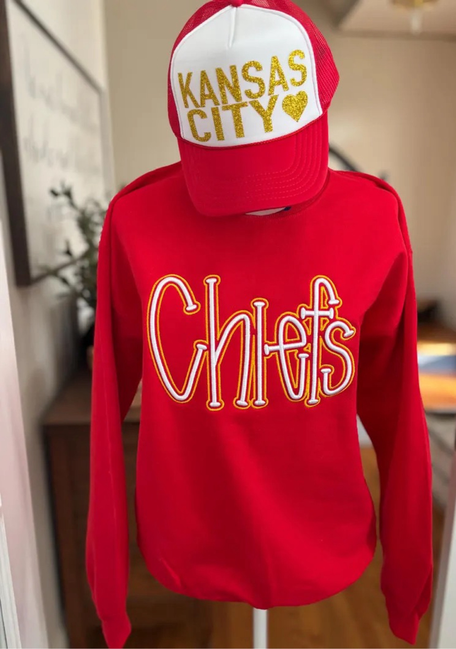 CHIEFS Puff Embroidered Sweatshirt on Etsy

#LTKGiftGuide #LTKFindsUnder50