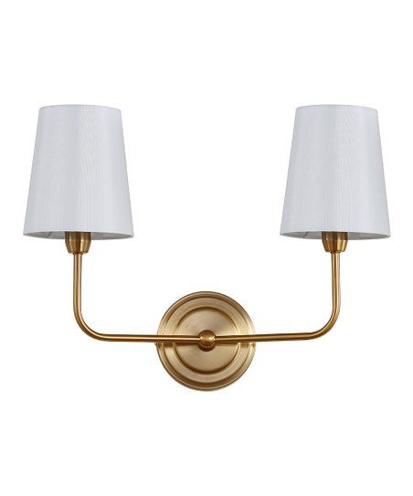 Goldtone Two-Light Wall Lamp | Zulily