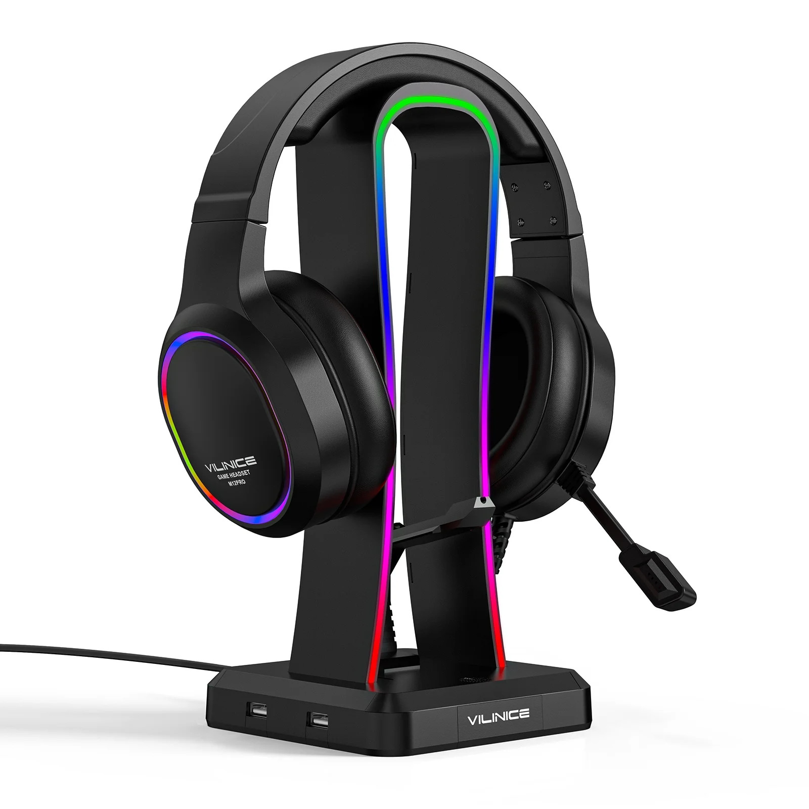 Gaming Headphone Stands, VILINICE 4 IN 1 Headset Stand Universal with 4 USB Charger, Headset Hold... | Walmart (US)