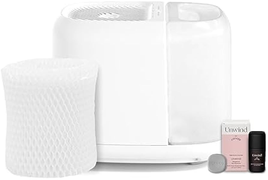 Canopy Large Room Humidifier, White, Large Room Humidifier, Large Living Space, 36HR Run Time, 5.5L Tank - Includes Canopy Humidifier Plus, Diffusion Well, Unwind Aroma, Filter, Power Cord & Adapter | Amazon (US)