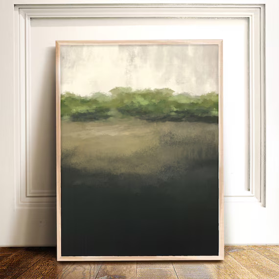 Moody Landscape Art Print Landscape Art Watercolor | Etsy | Etsy (US)
