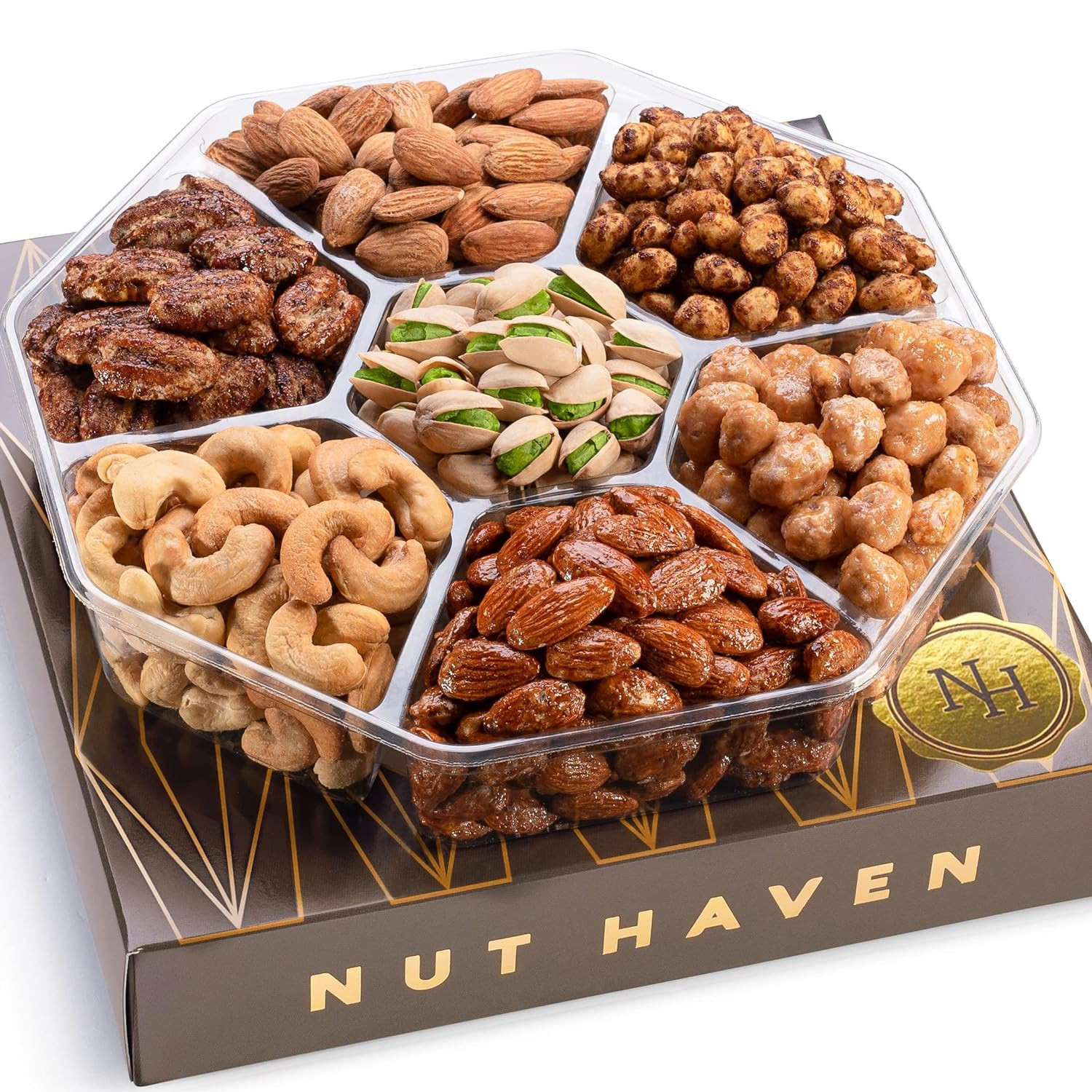 Holiday Christmas Nuts Gift Basket - Assortment of Sweet & Roasted Salted Gourmet Nuts - Assorted... | Amazon (US)