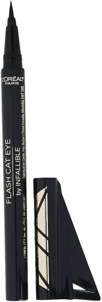 L'Oreal Paris Makeup Infallible Flash Cat Eye Waterproof Liquid Eyeliner, Black, 0.44 oz. | Amazon (US)
