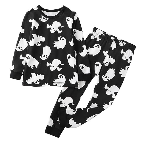 Owlivia 100% Organic Cotton Baby Long Sleeve Pajama Sets, Toddler Boy Girl 2-Piece Sleepwear (5-6 Years, Halloween Ghosts) | Amazon (US)