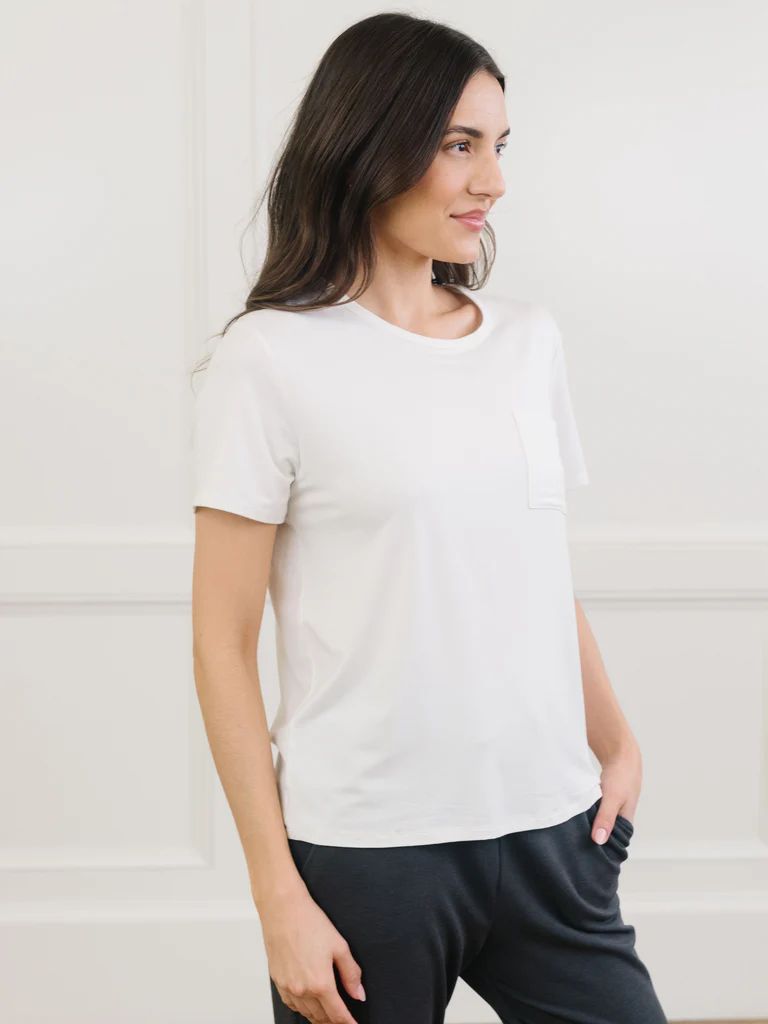 Women's Stretch-Knit Bamboo Lounge Tee | Cozy Earth