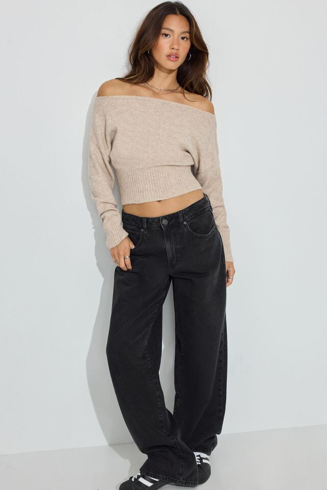 Spongy Off Shoulder Sweater | Garage Clothing