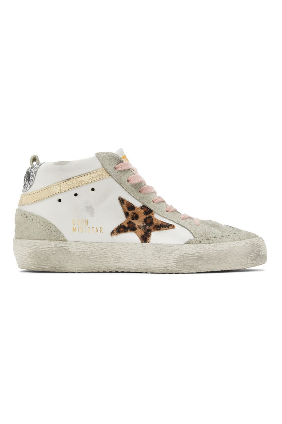 SSENSE Exclusive White & Gray Mid Star Classic Sneakers | SSENSE