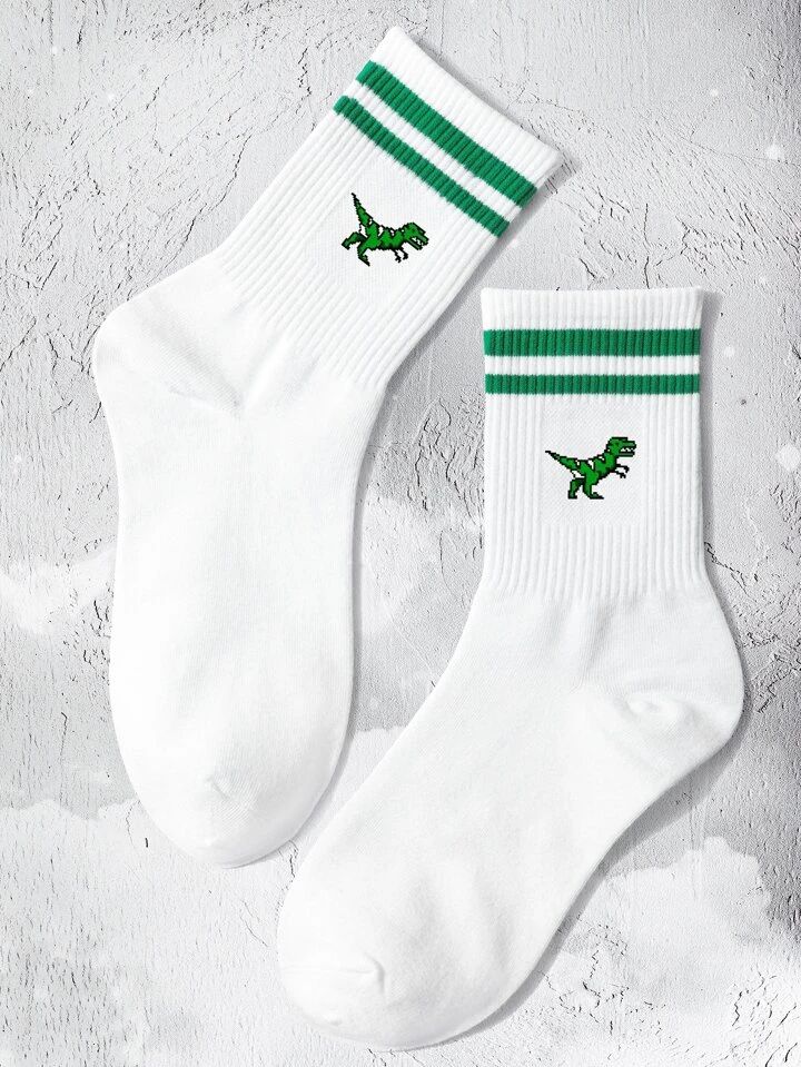 Dinosaur Pattern Crew Socks | SHEIN