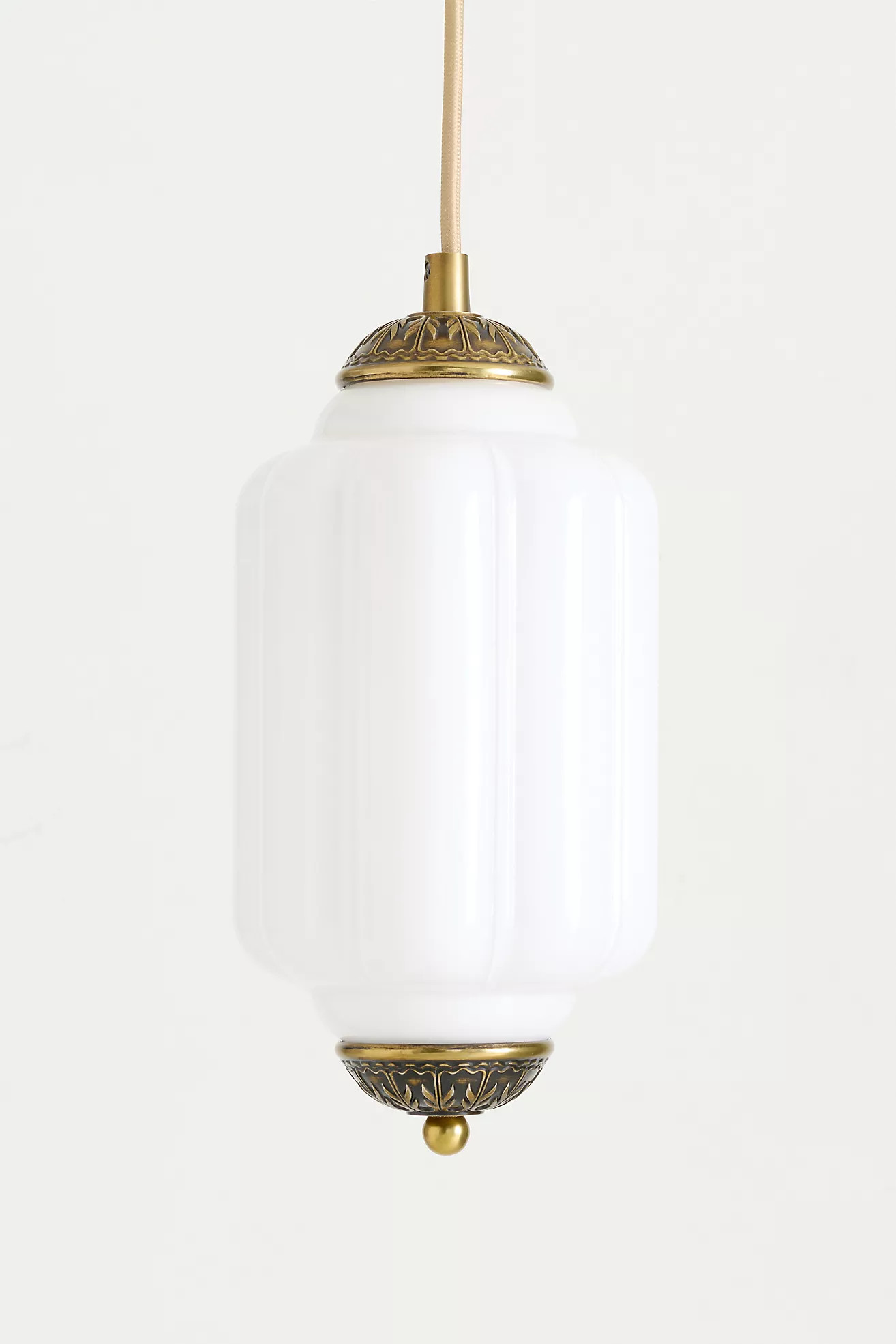 The Eloise Scallop Milk Glass Petite Pendant Ceiling Light | Anthropologie (US)