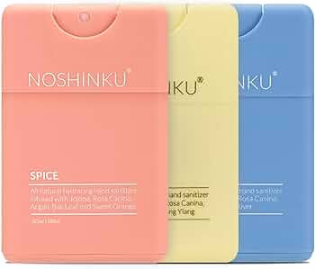 Noshinku Hand Sanitizer Refillable Natural Hand Sanitizer Pocket Sprayer Discovery Deux (3- Pack) | Amazon (US)