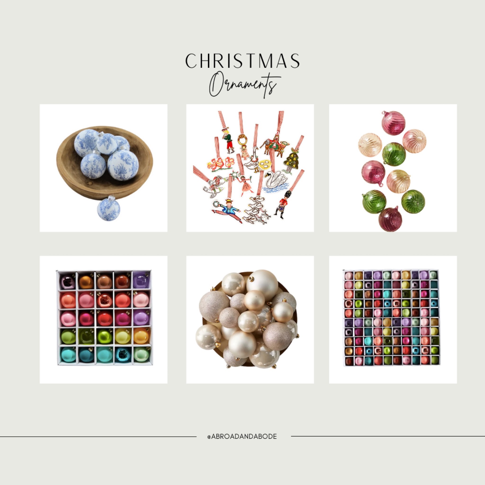 Assortment of styles of Christmas ornaments and bulbs!

Christmas, holiday, holiday decor, Christmas ornaments, Christmas tree, Anthropologie, Etsy, over the Moon, modern home

#LTKhome #LTKSeasonal #LTKHoliday