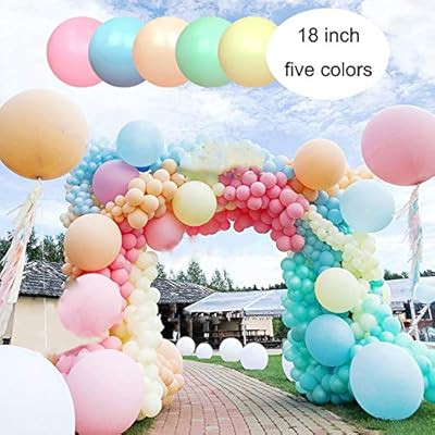 18 inch Pastel Balloons for Parties 10 pcs Macaron Latex Balloons for Birthday Wedding Engagement... | Amazon (US)