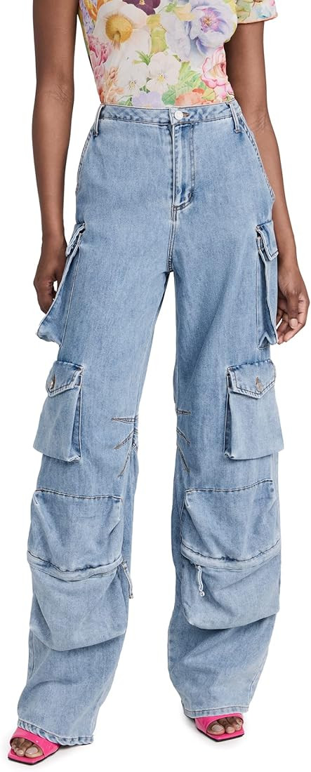 AFRM Women's Denim Cargo Pants | Amazon (US)