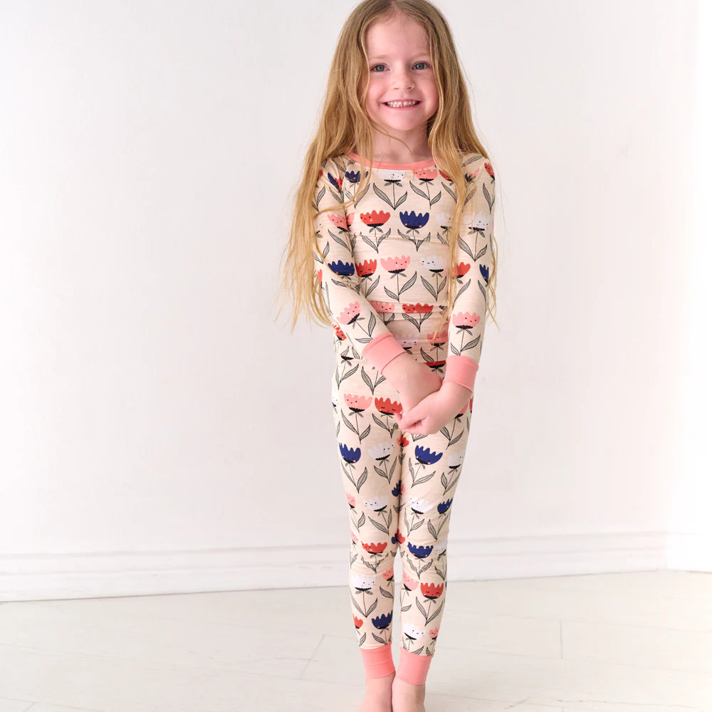 Flower Friends Two-Piece Pajama Set | Little Sleepies