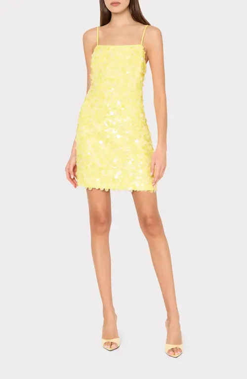 Milly Colette Sequin Minidress in Yellow at Nordstrom, Size 6 | Nordstrom