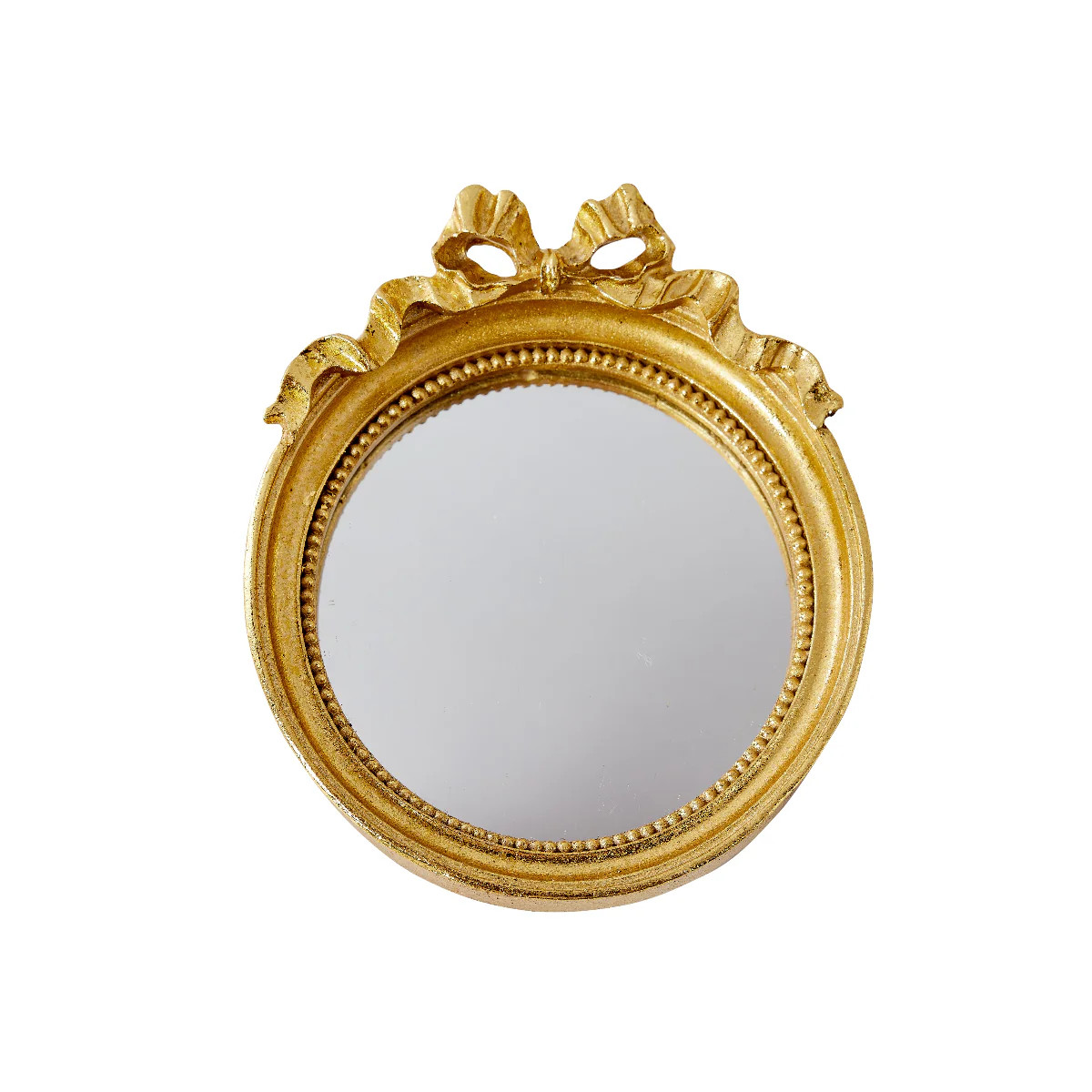 Mirrored Ring Dish in Gold with Bow | Caitlin Wilson Design