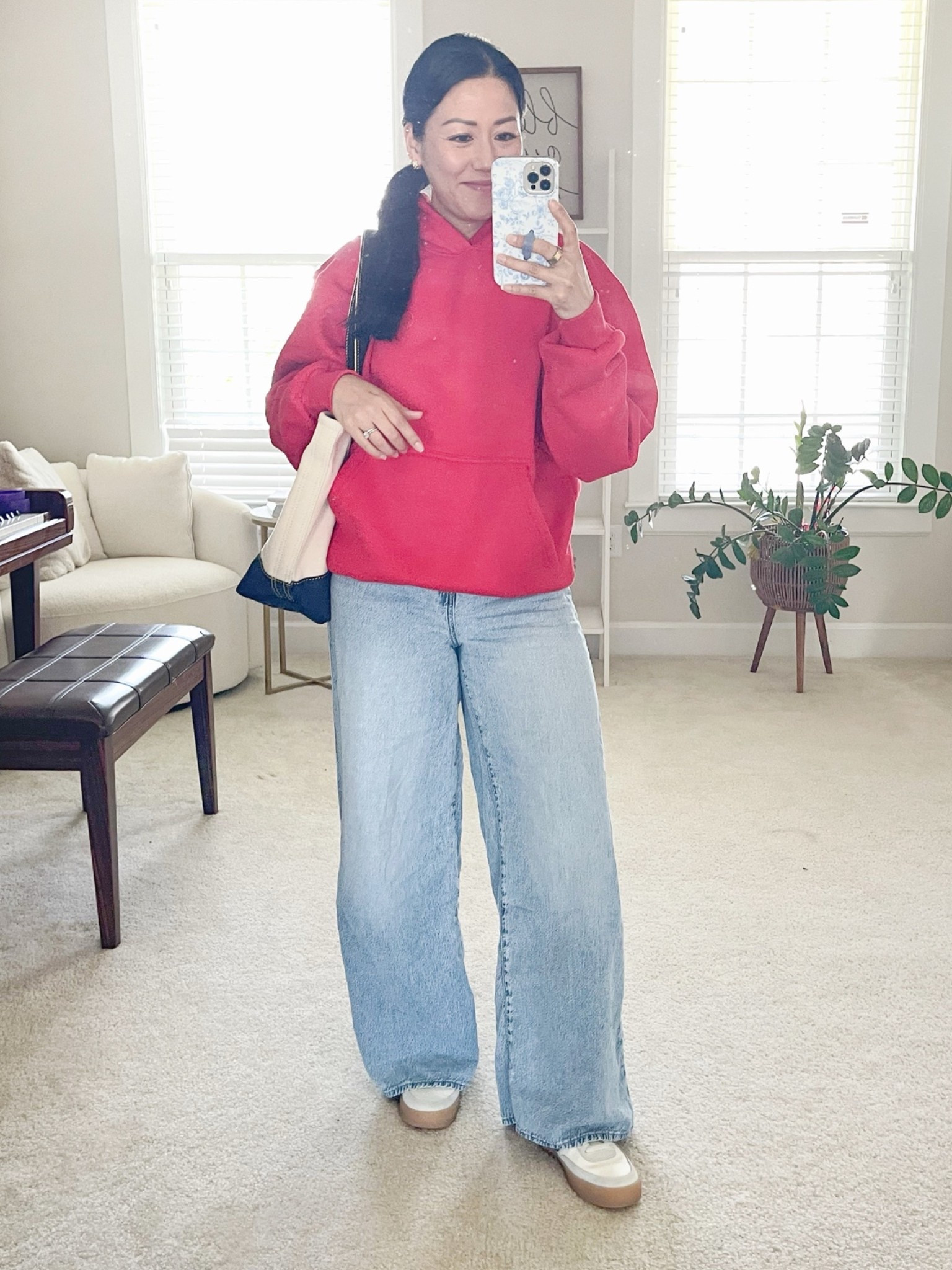 Size XS Comfrt sweatshirt (Minimalist hoodie)
Sneakers are true to size 
Size XS jeans (this wash is out of stock but I linked the medium wash). I removed the drawstring

#LTKootd #LTKOver40 #LTKPetite