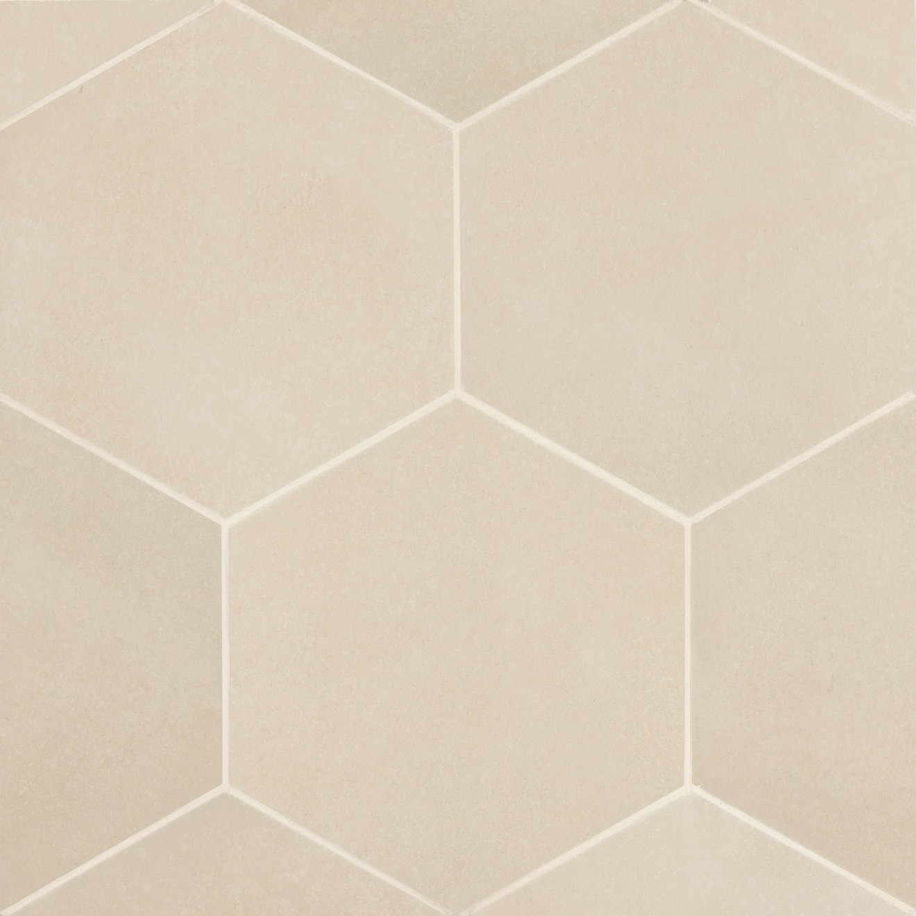 Makoto 10" x 11.5" Hexagon Matte Porcelain Tile in Tatami Beige | Bedrosians Tile & Stone