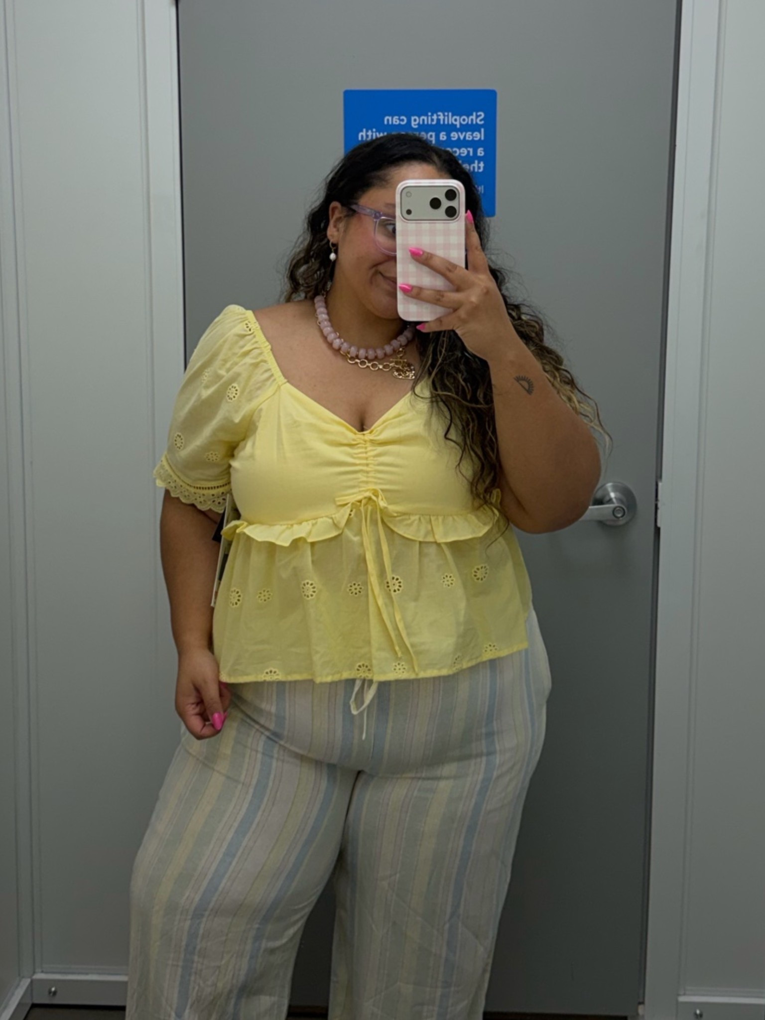 Walmart Celebrity pink brand wearing the XL this yellow eyelet top is so gorgeous

#LTKootd #LTKPetite #LTKPlusSize